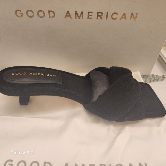 Good American Kickstand Terry Kitten Heels. NIB. Size Various - Picture 4 of 8